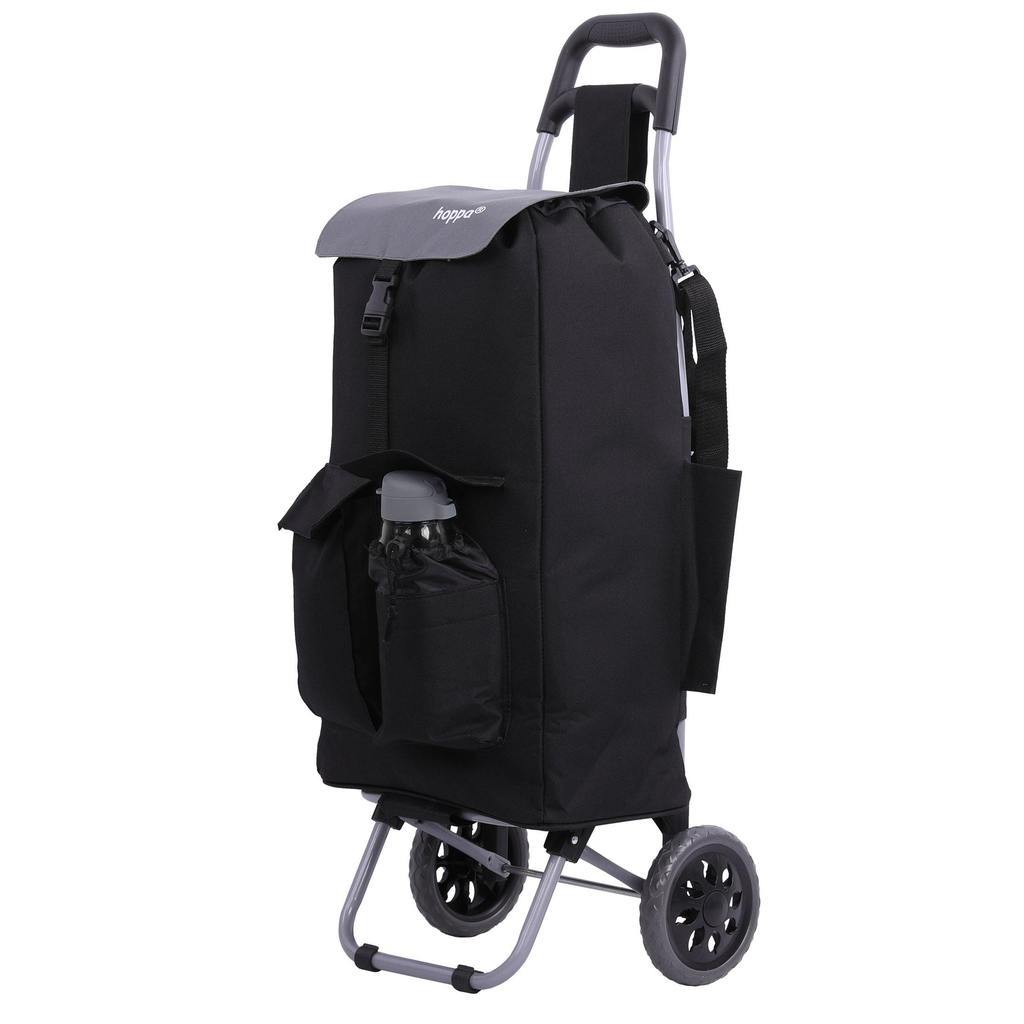 Hoppa Fully Insulated Lightweight 2022 Model 2 Wheeled Large 42Litre Capacity Shopping Trolley Bag 95cm, 2.1kg with Shoulder Strap