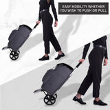 Hoppa Fully Insulated Lightweight 2024 Model 2 Wheeled Huge 51Litre Capacity Shopping Trolley Bag 95cm, 2.6kg