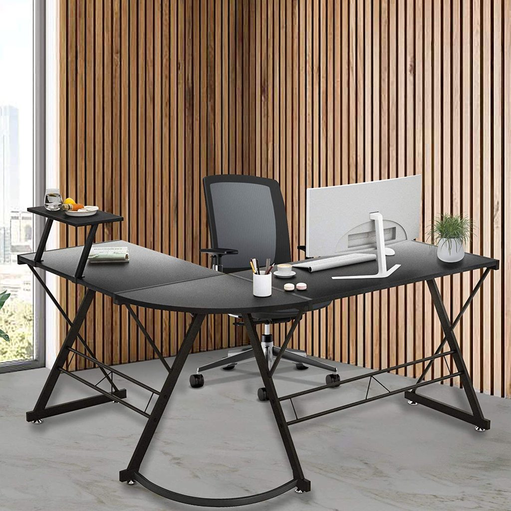 Corner outlet desk metal