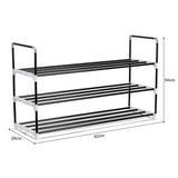 Olsen & Smith 5 Tier Shoe Storage Rack Organiser Tall, Quick Assembly No Tools Required, Holds 15 Pairs (W) 71cm x (H) 75cm x (D) 19cm Black