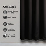 Olsen & Smith Black Thermal Insulating Blackout Curtains Eyelet Set Thermally Insulated for Summer & Winter Home Bedroom Living Room