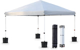 Olsen & Smith Pop Up Garden Gazebo 3m x 3m Showerproof UV 50+ Outdoor Garden Shelter Rustproof PVC Coated Carry Bag & Leg Weight Bags Grey