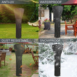 Olsen & Smith Water Resistant Windproof Outdoor Gas Patio Heater Protective Cover 226 x 85 x 48cm – Protection from Rain & Wind - Black